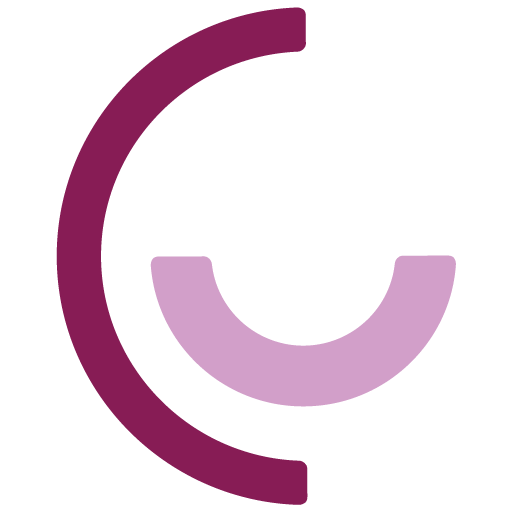 logo of logically in dual-tone purples