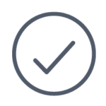 Check mark and circle icon